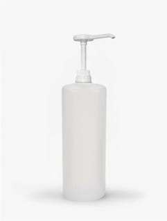 Image de la pompe et bouteille qui est compatible avec le distributeur flaco